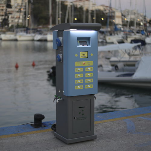 Torre de distribuição de água - Euripus  - Smartmarinas - de distribuição elétrica / para píer / em aço inoxidável