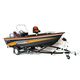 bote com motor de popa / open / com console lateral / de pesca esportiva