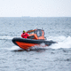 barco profissional barco-patrulha / barco de busca e salvamento / com motor de popa / em PRFV