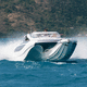 lancha Express Cruiser com motor de popa / bimotor / open / com console dupla