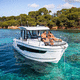 lancha Cabin Cruiser com motor de popa / bimotor / com casa do leme / de pesca esportiva