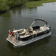 pontoon boat com motor de popa / open / com console lateral / para esqui aquático