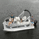 pontoon boat com motor de popa / open / com console lateral / de pesca