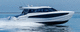 lancha Express Cruiser catamarã / com motor de popa / com hard-top / esportiva
